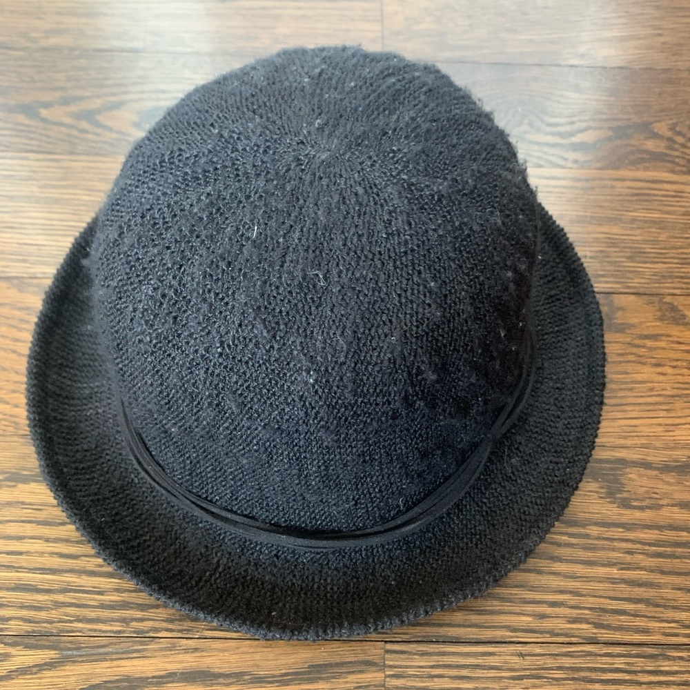 Woven bowler style hat
